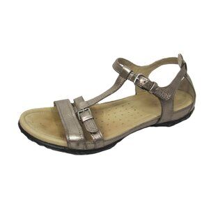 Ecco Flash Size 38 US 7 7.5 Light Bronze Warm Gray Moon Rock  Slingback Buckle